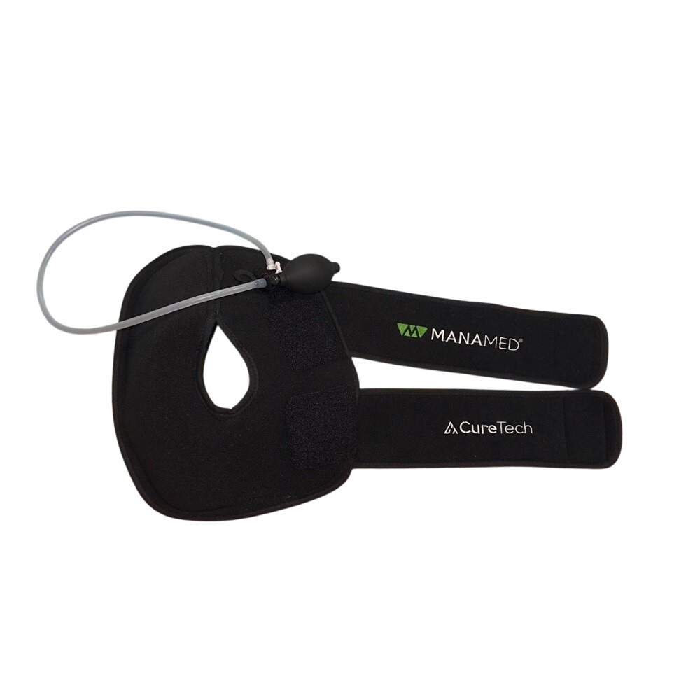 MANAMED Cure Tech 2 in 1 TENS Therapy Arm Sling Knee Brace Black Adjustable